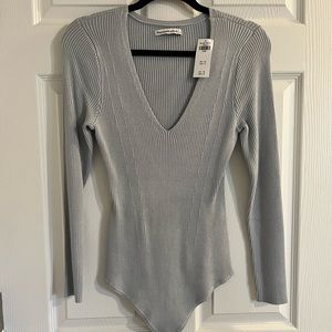 NWT - Abercrombie light blue sweater body suit - size large